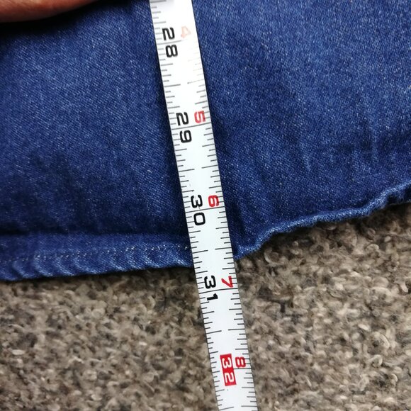 Vintage Carhartt Denim Pearl Snap Shirt Mens Medium Blue Heavy Western Work S141 - Picture 9 of 10